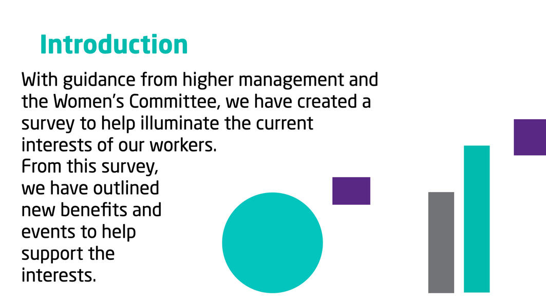 Produced internal presentation for sporting event